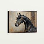 Horses 042 Canvas Art 60 x 40 cm / Black
