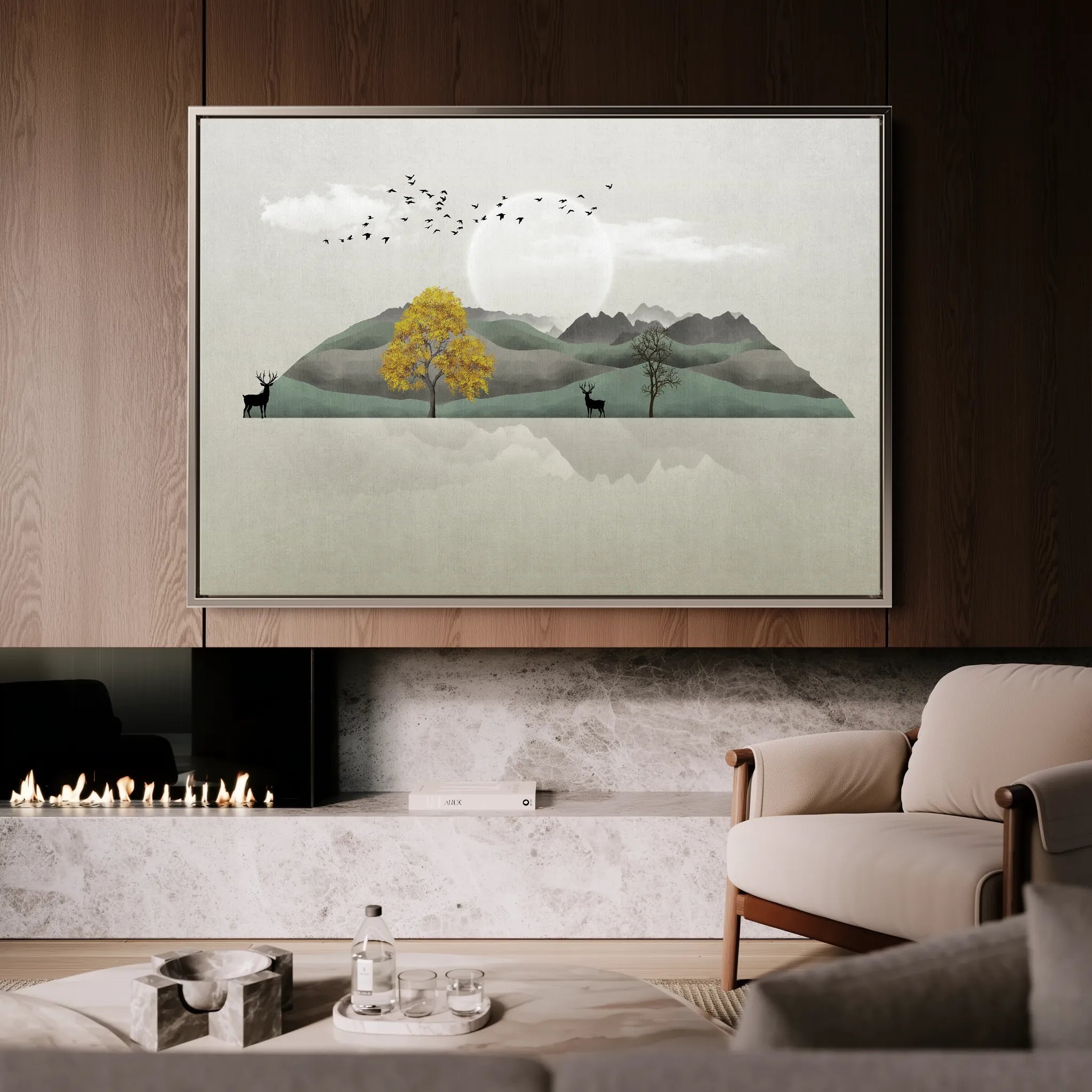 Abstract 043 Canvas Art 60 x 40 cm / Black