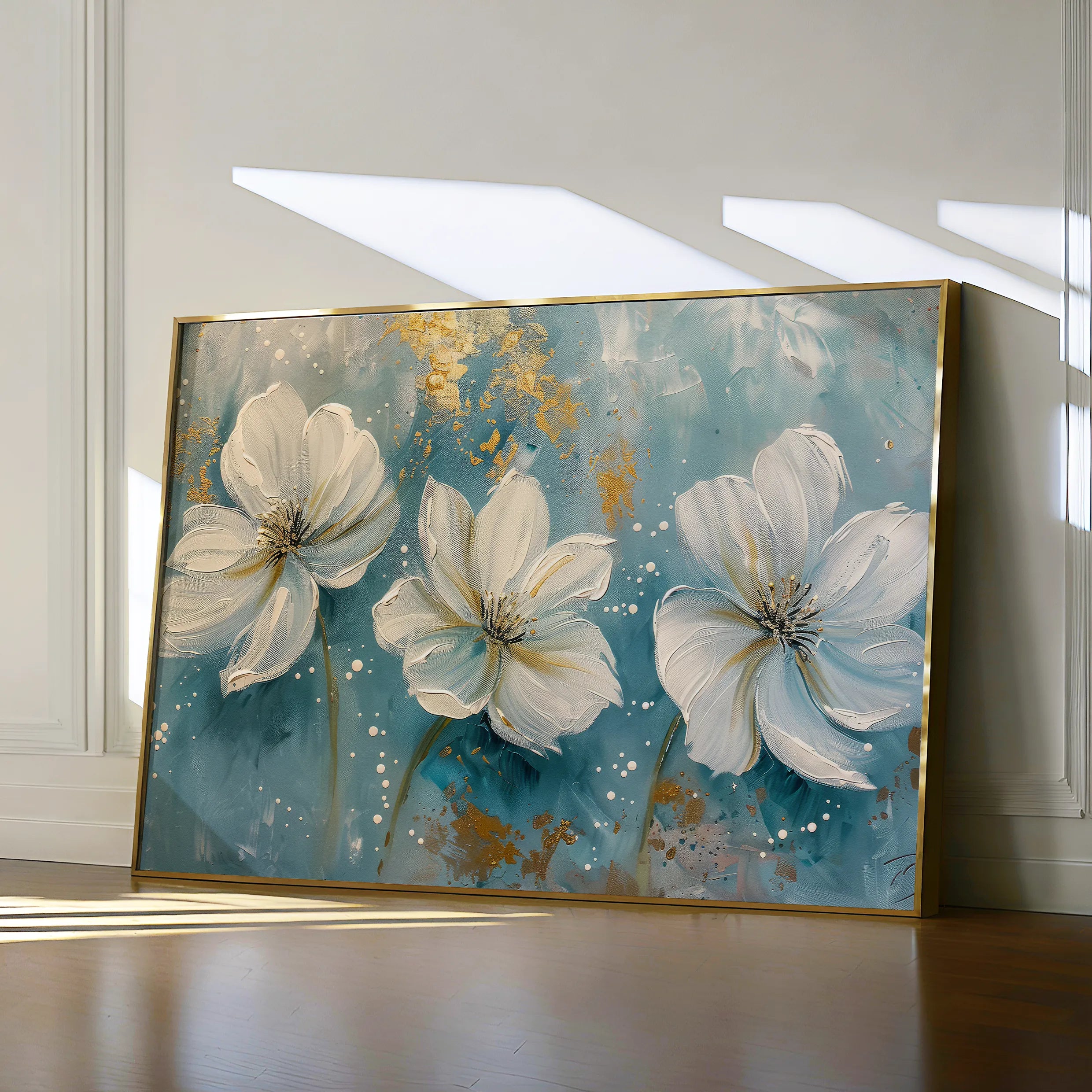 Floral 043 Canvas Art 60 x 40 cm / Black