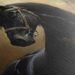 Horses 043 Canvas Art 60 x 40 cm / Black