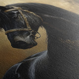 Horses 043 Canvas Art 60 x 40 cm / Black