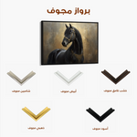 Horses 043 Canvas Art 60 x 40 cm / Black