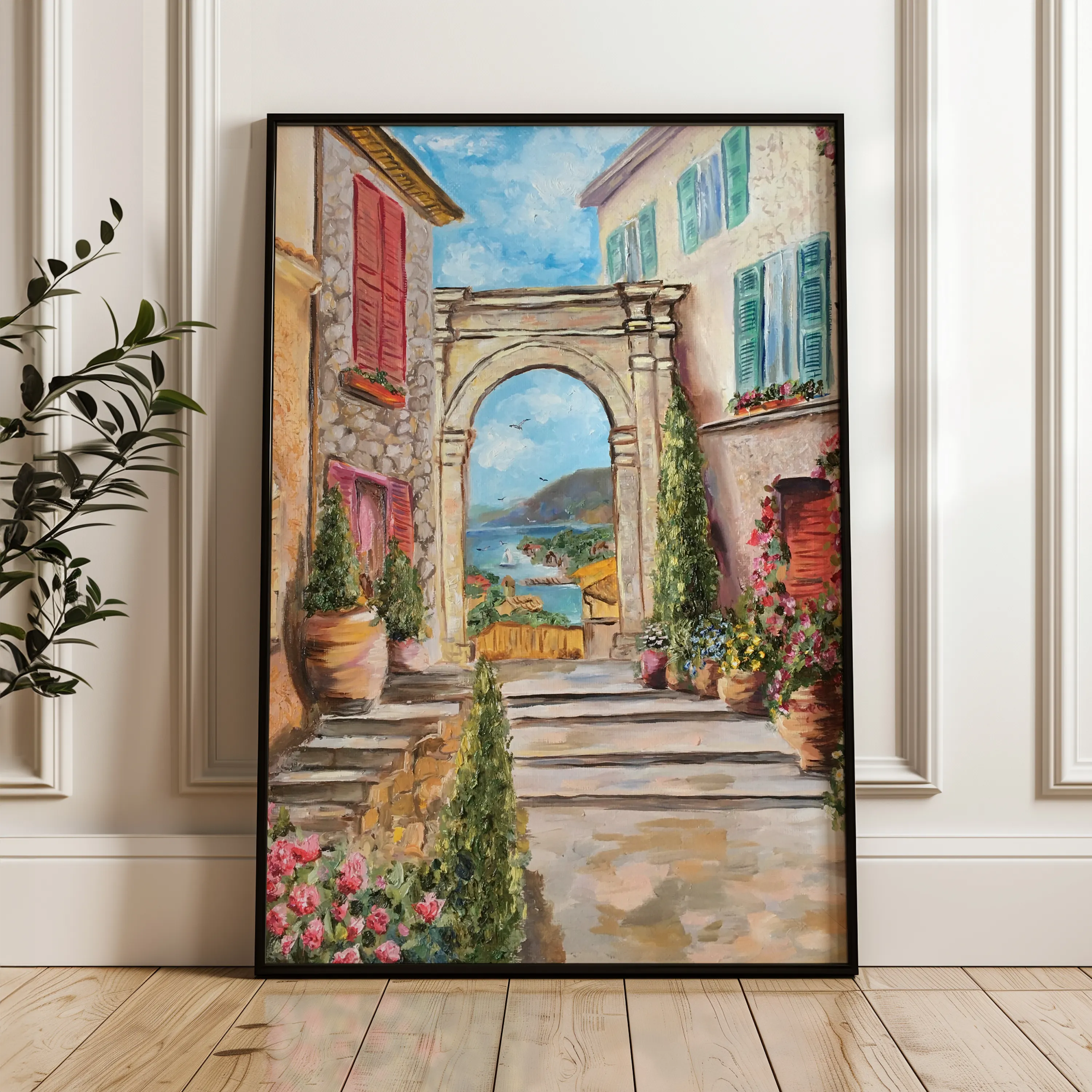 Landscape 043 Canvas Art 60 x 40 cm / Black