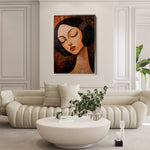 Portrait 043 Canvas Art 60 x 40 cm / Black