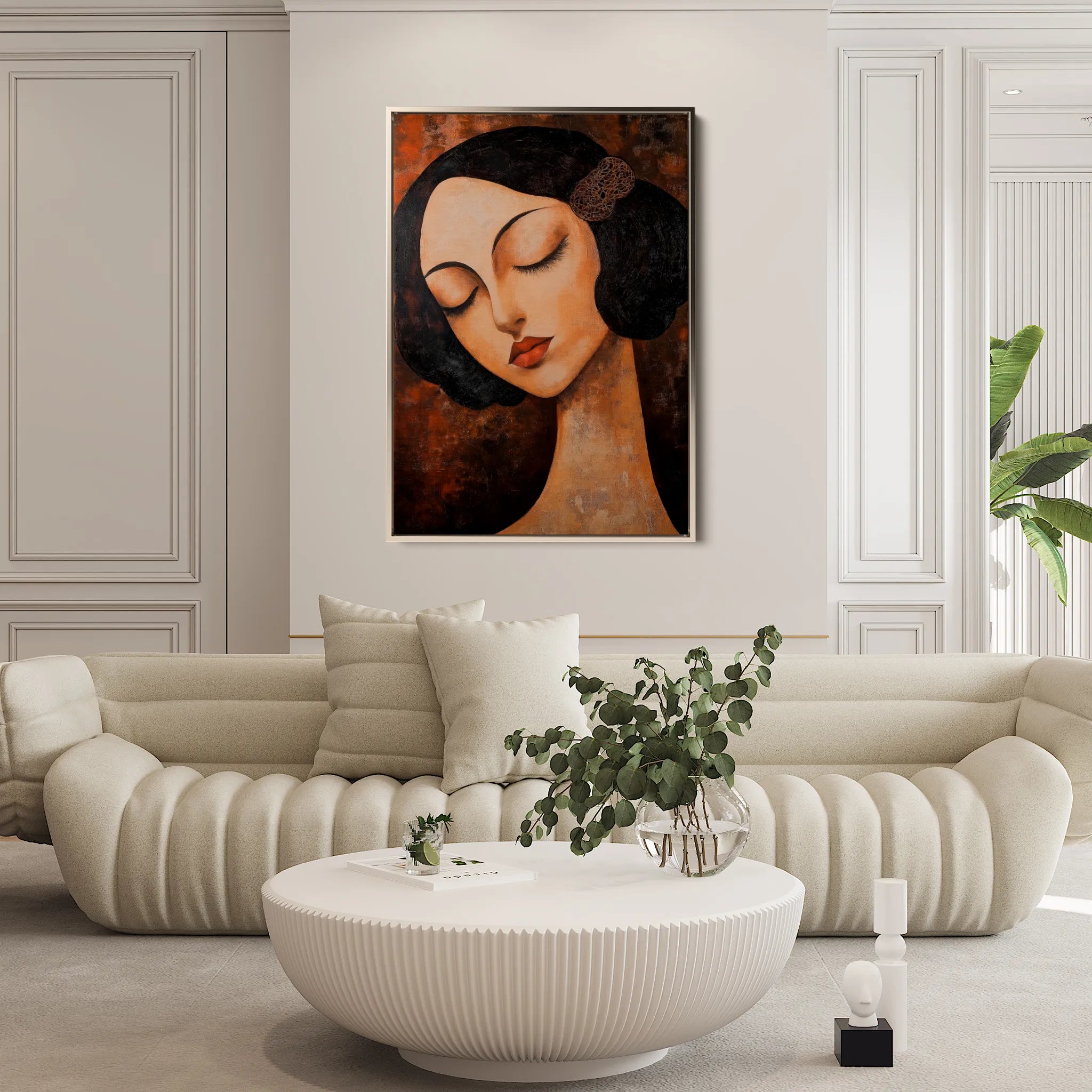 Portrait 043 Canvas Art 60 x 40 cm / Black