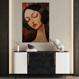 Portrait 043 Canvas Art 60 x 40 cm / Black