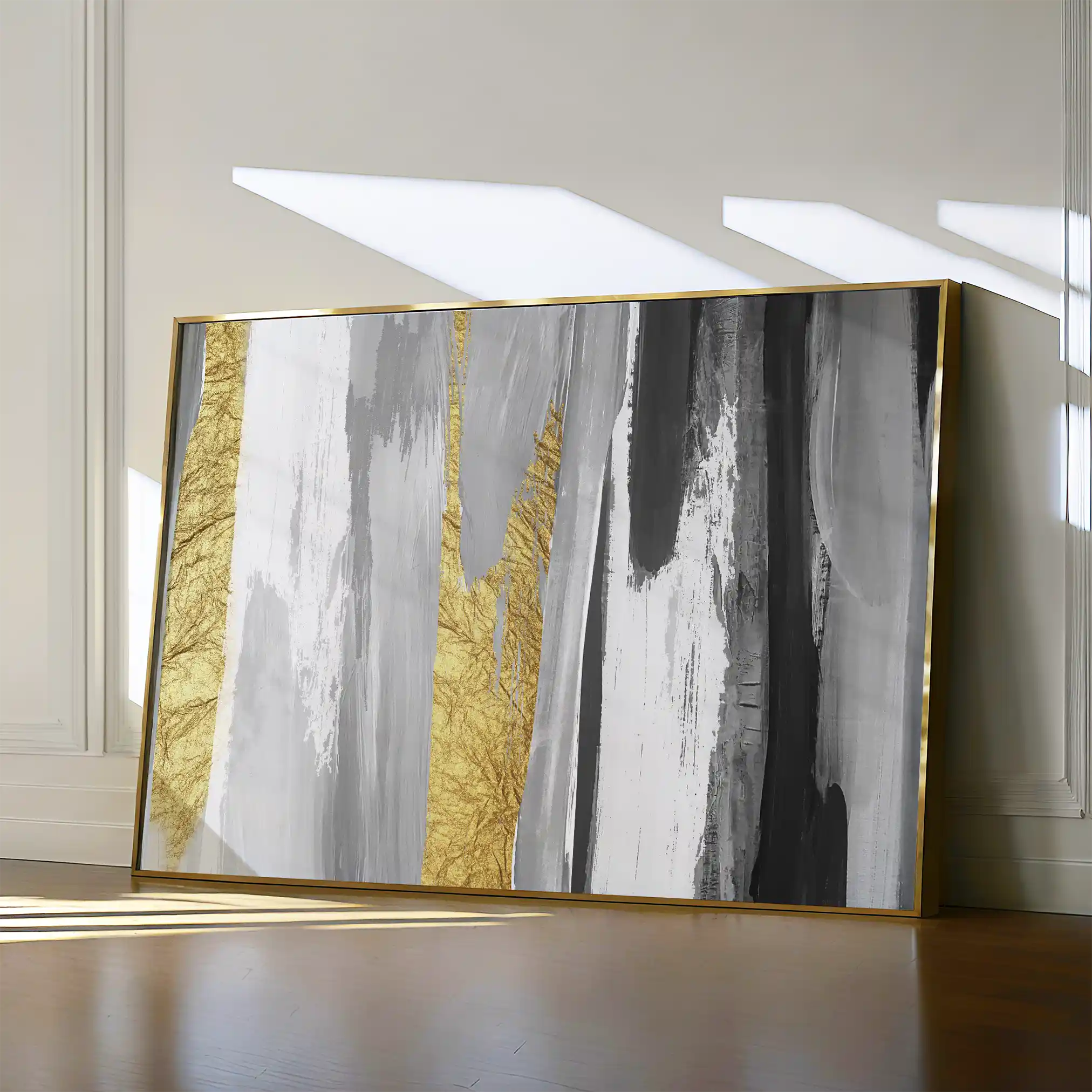 Abstract 044 Canvas Art 60 x 40 cm / Black