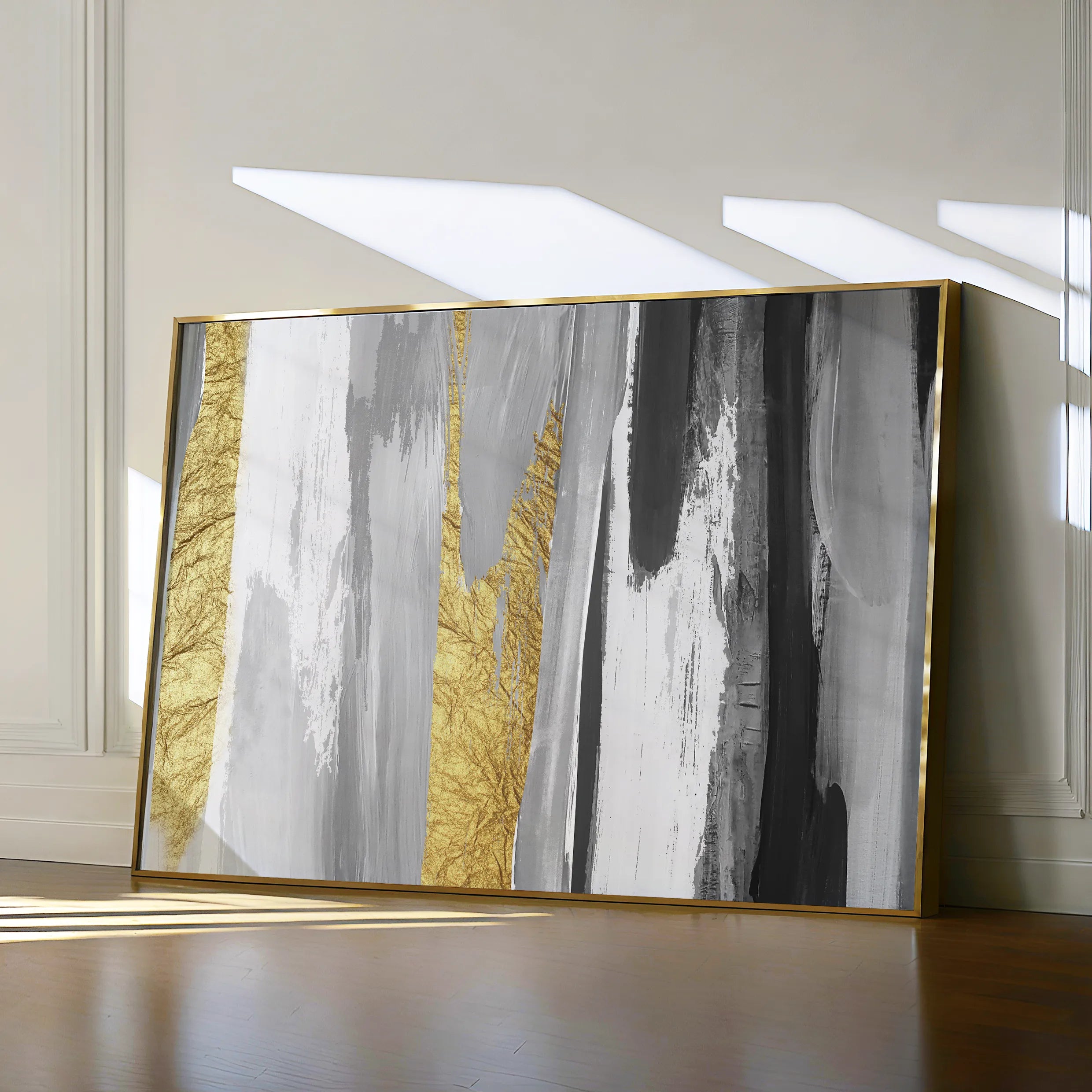 Abstract 044 Canvas Art 60 x 40 cm / Black