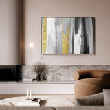 Abstract 044 Canvas Art 60 x 40 cm / Black