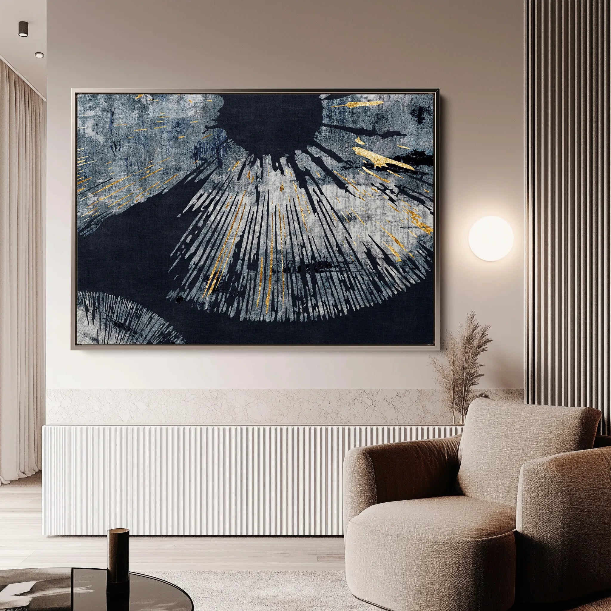 Abstract 045 Canvas Art 60 x 40 cm / Black