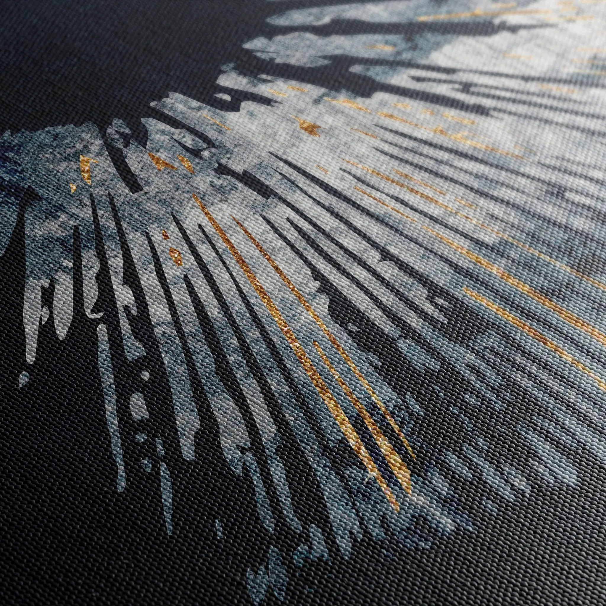Abstract 045 Canvas Art 60 x 40 cm / Black