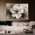 Floral 045 Canvas Art 60 x 40 cm / Black