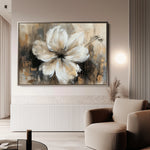 Floral 045 Canvas Art 60 x 40 cm / Black