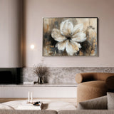 Floral 045 Canvas Art 60 x 40 cm / Black