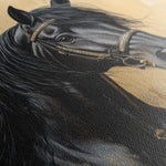 Horses 045 Canvas Art 60 x 40 cm / Black