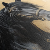 Horses 045 Canvas Art 60 x 40 cm / Black