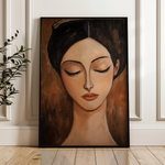 Portrait 045 Canvas Art 60 x 40 cm / Black