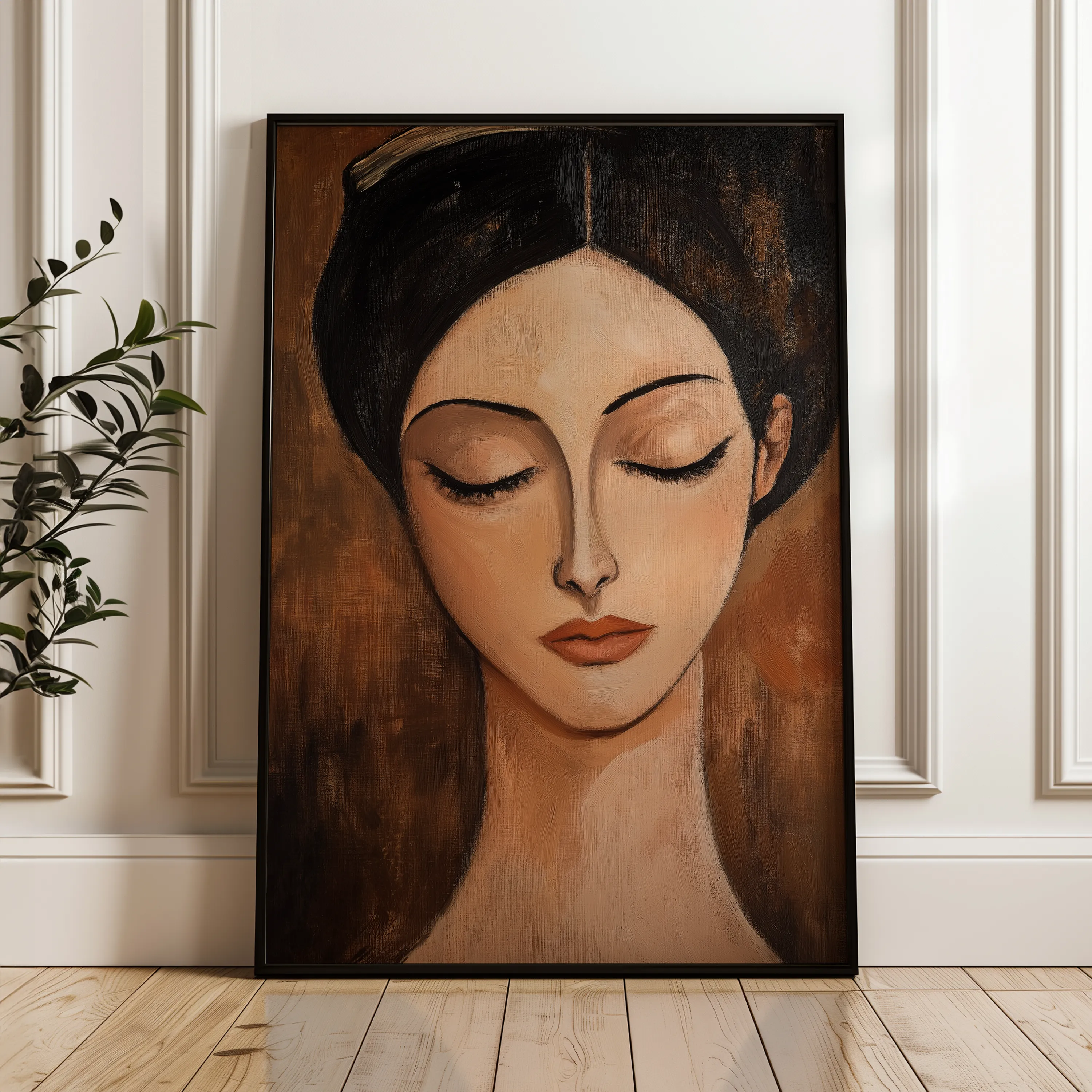 Portrait 045 Canvas Art 60 x 40 cm / Black