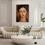 Portrait 045 Canvas Art 60 x 40 cm / Black