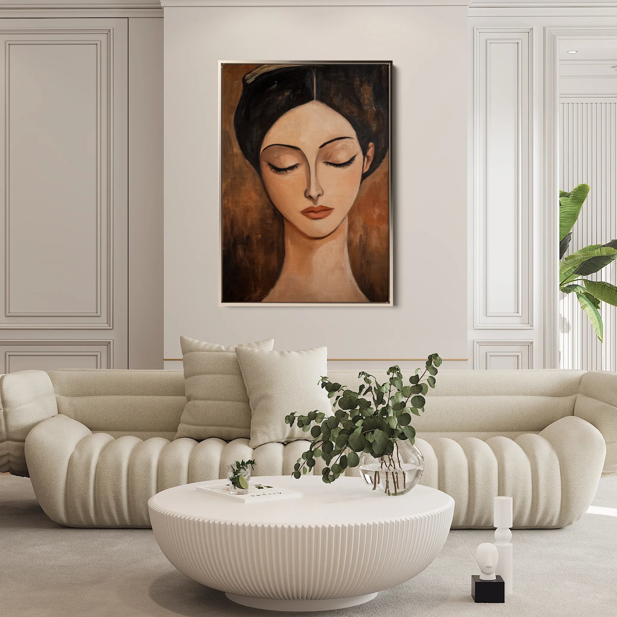Portrait 045 Canvas Art 60 x 40 cm / Black
