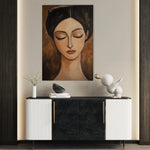 Portrait 045 Canvas Art 60 x 40 cm / Black