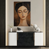 Portrait 045 Canvas Art 60 x 40 cm / Black