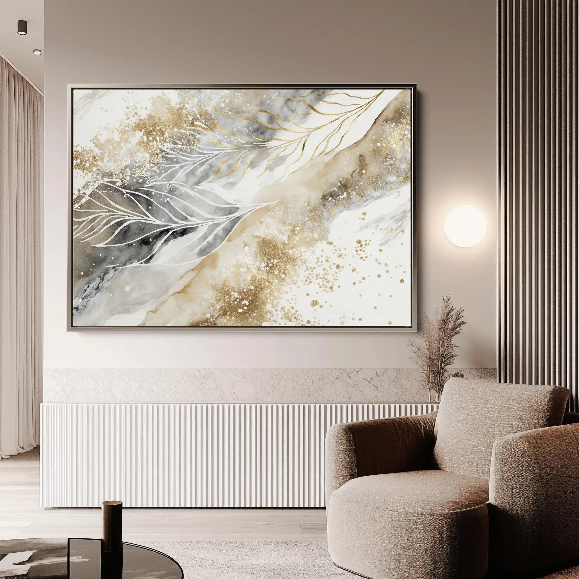 Abstract 046 Canvas Art 60 x 40 cm / Black