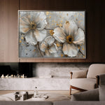Floral 046 Canvas Art 60 x 40 cm / Black