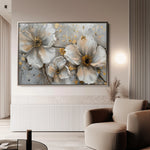 Floral 046 Canvas Art 60 x 40 cm / Black
