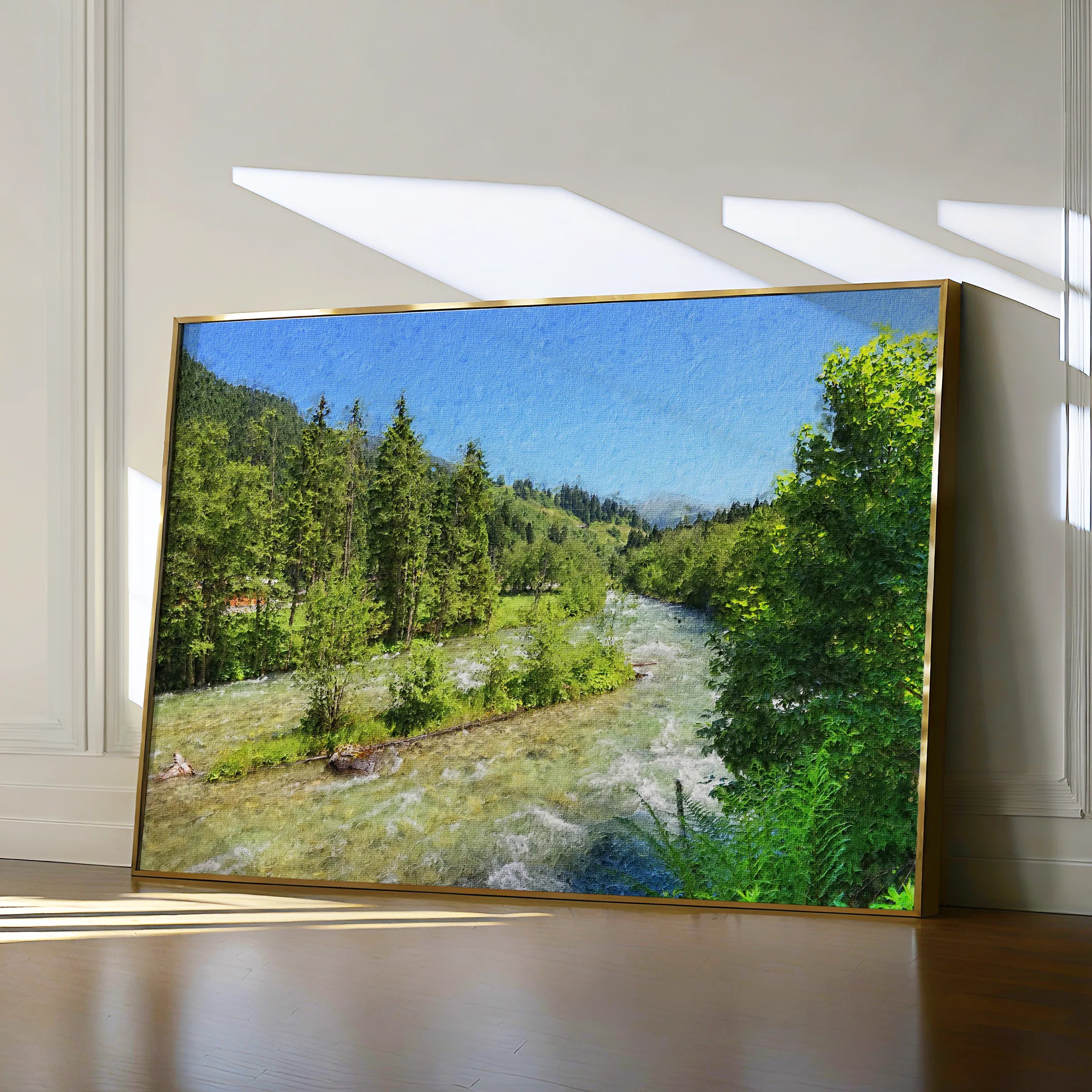 Landscape 046 Canvas Art 60 x 40 cm / Black