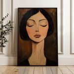 Portrait 046 Canvas Art 60 x 40 cm / Black