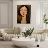 Portrait 046 Canvas Art 60 x 40 cm / Black