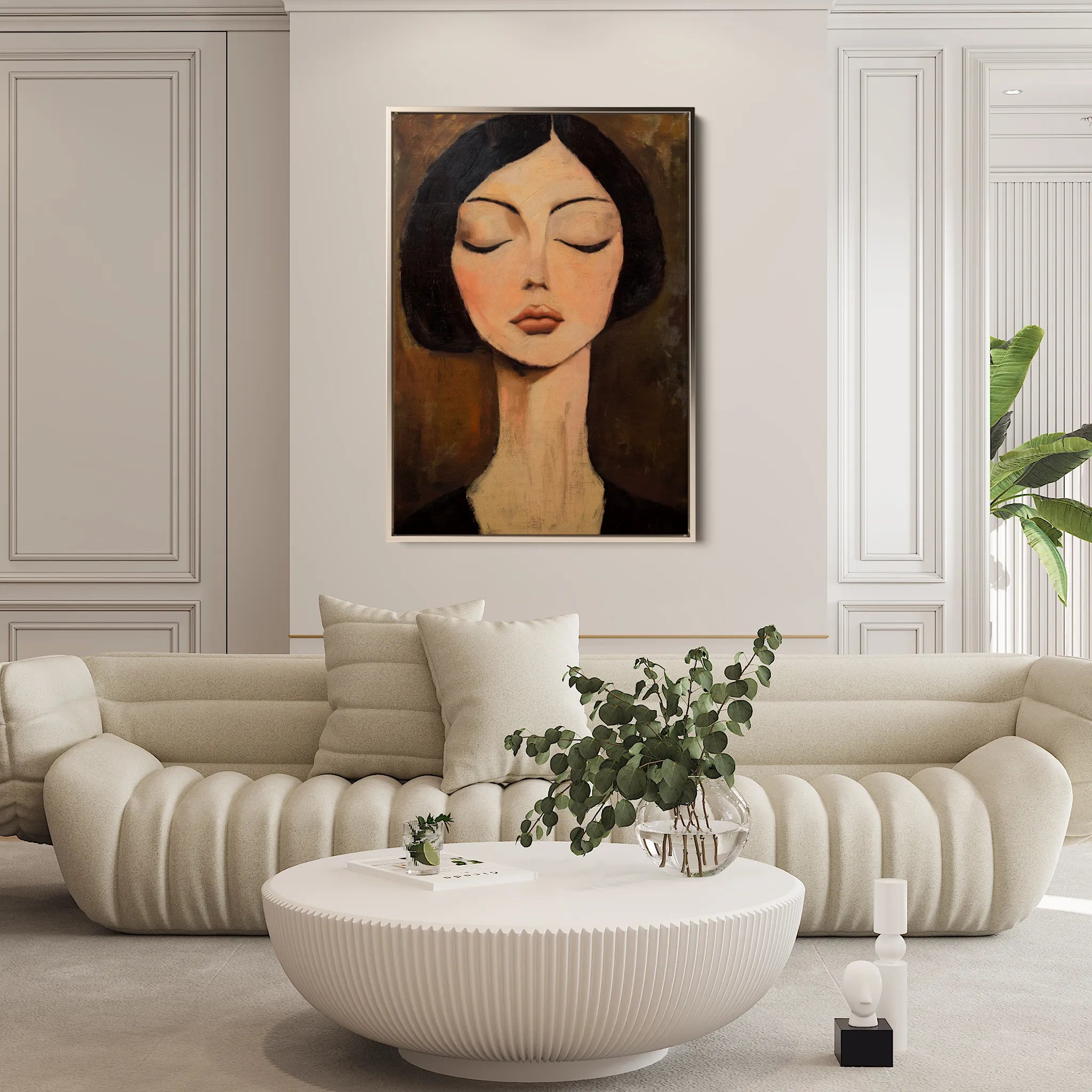 Portrait 046 Canvas Art 60 x 40 cm / Black