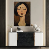 Portrait 046 Canvas Art 60 x 40 cm / Black
