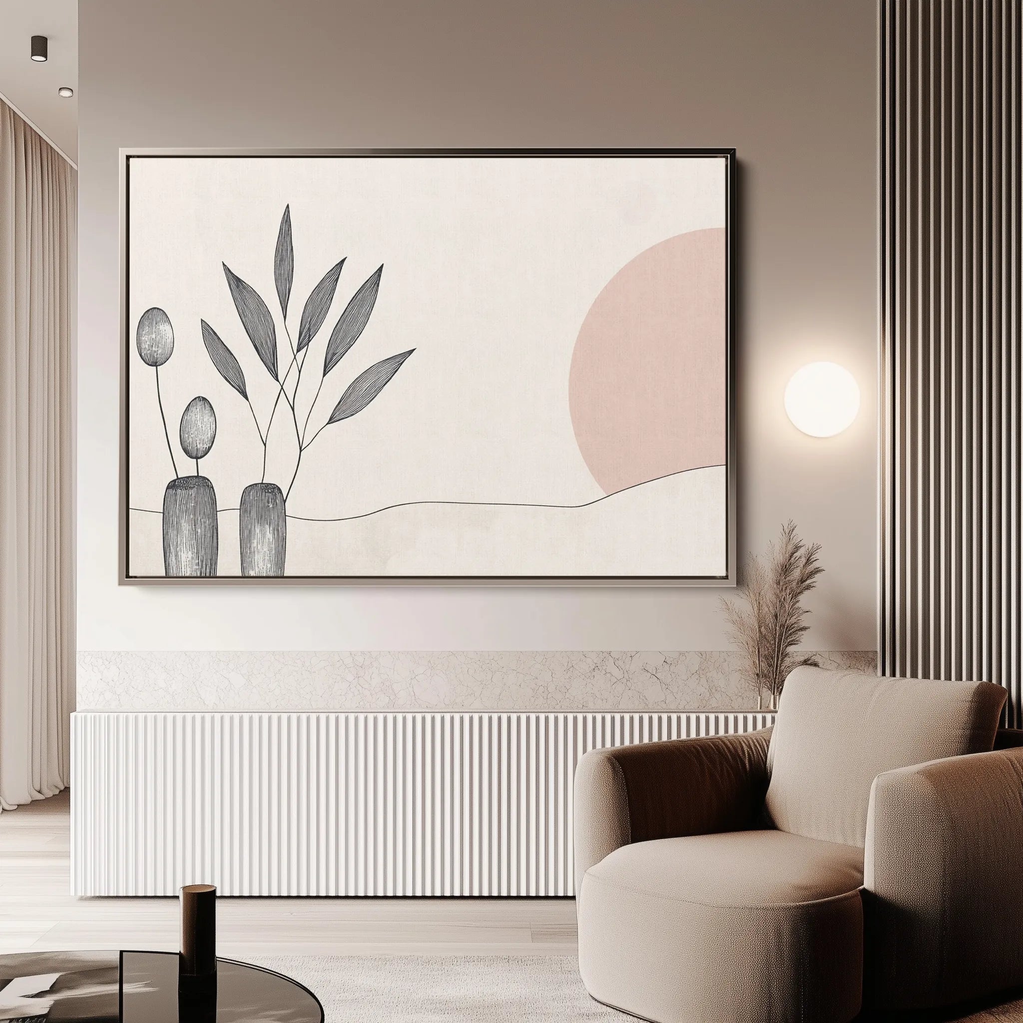 Boho 047 Canvas Art 60 x 40 cm / Black