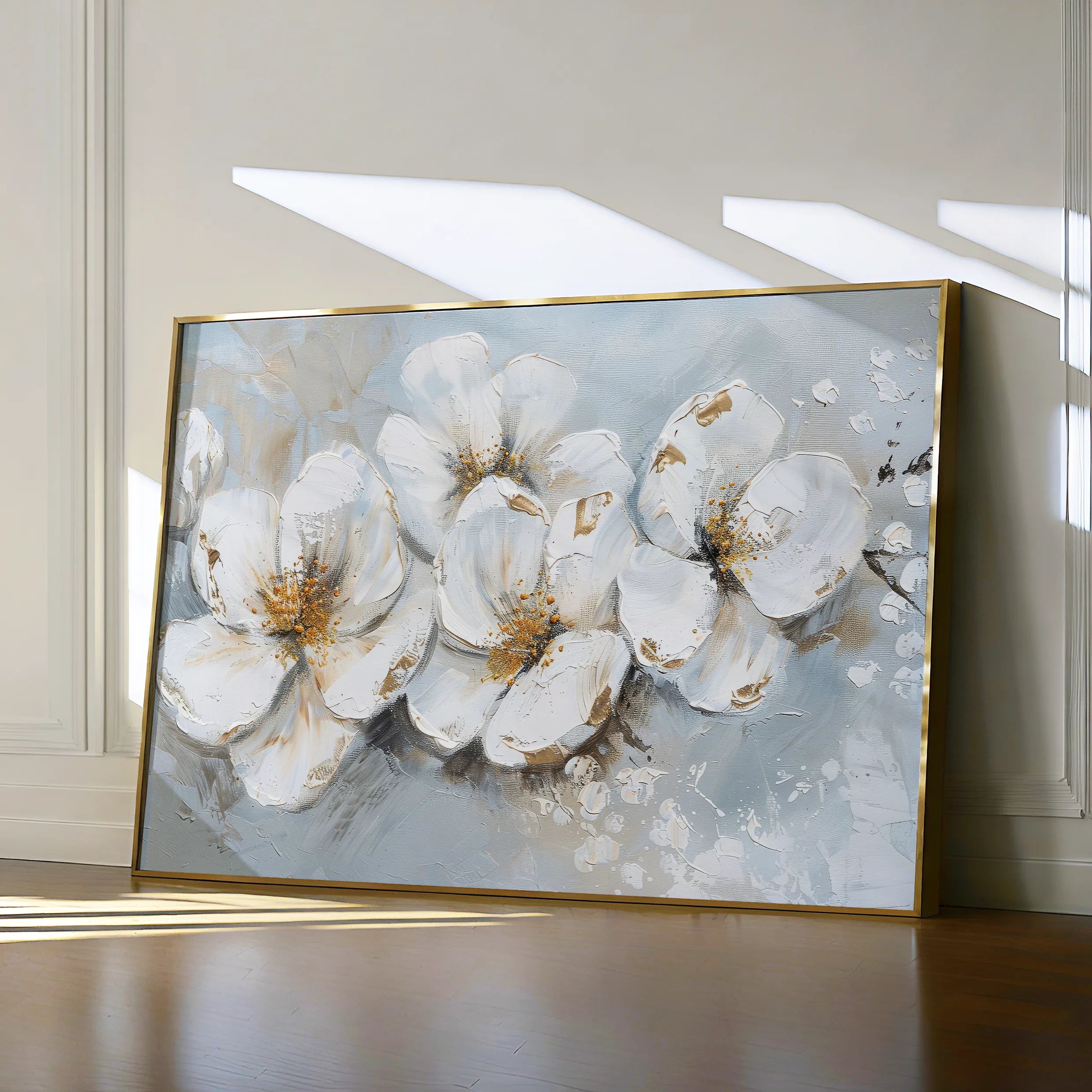 Floral 047 Canvas Art 60 x 40 cm / Black