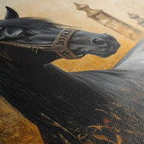 Horses 047 Canvas Art 60 x 40 cm / Black