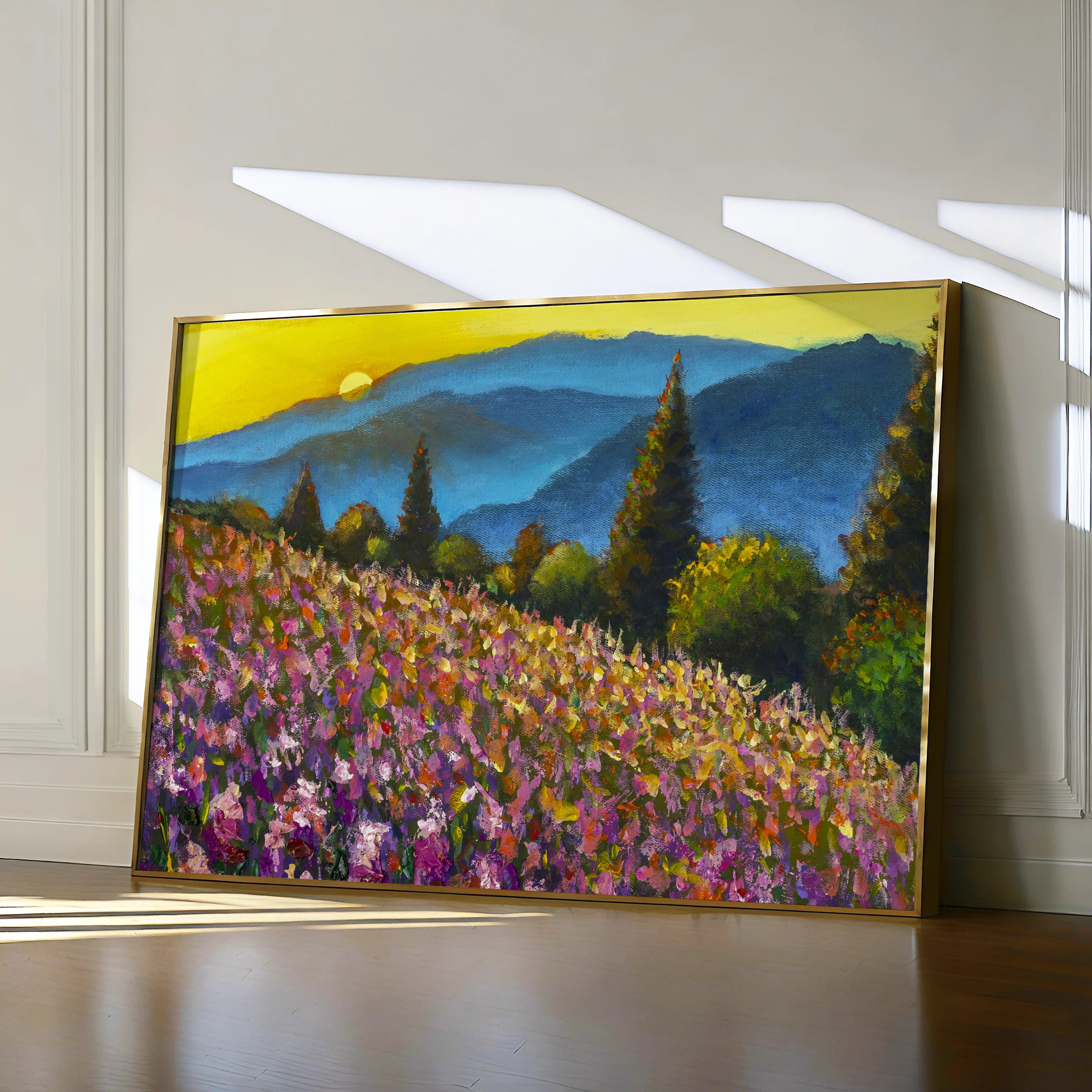 Landscape 047 Canvas Art 60 x 40 cm / Black
