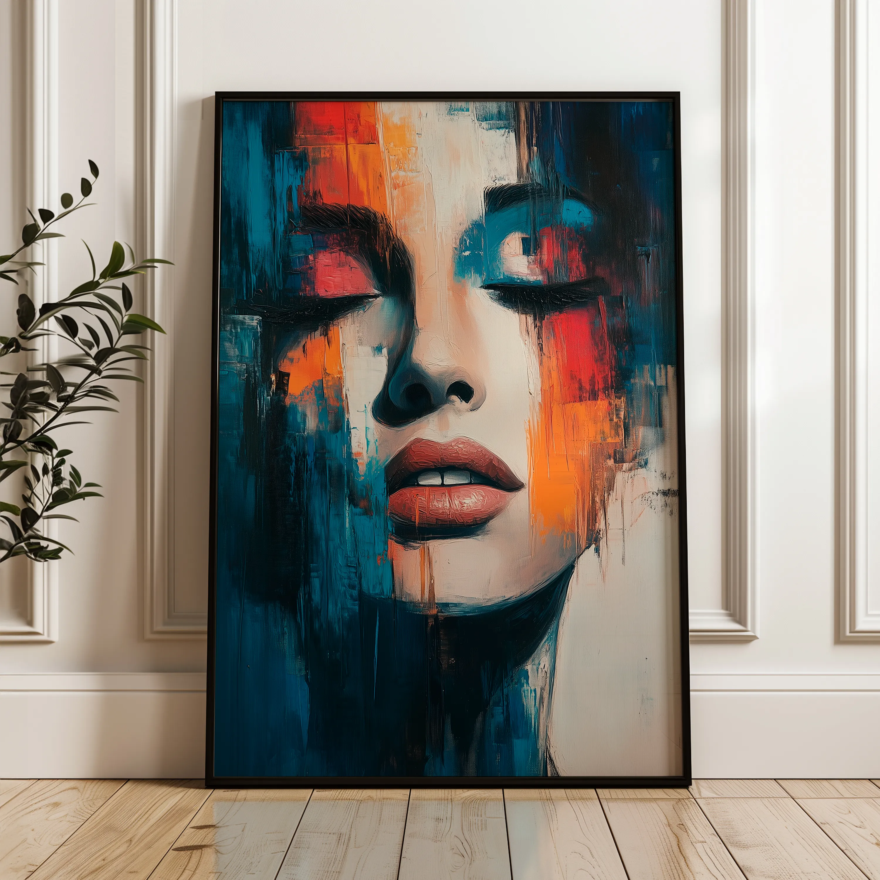 Portrait 047 Canvas Art 60 x 40 cm / Black