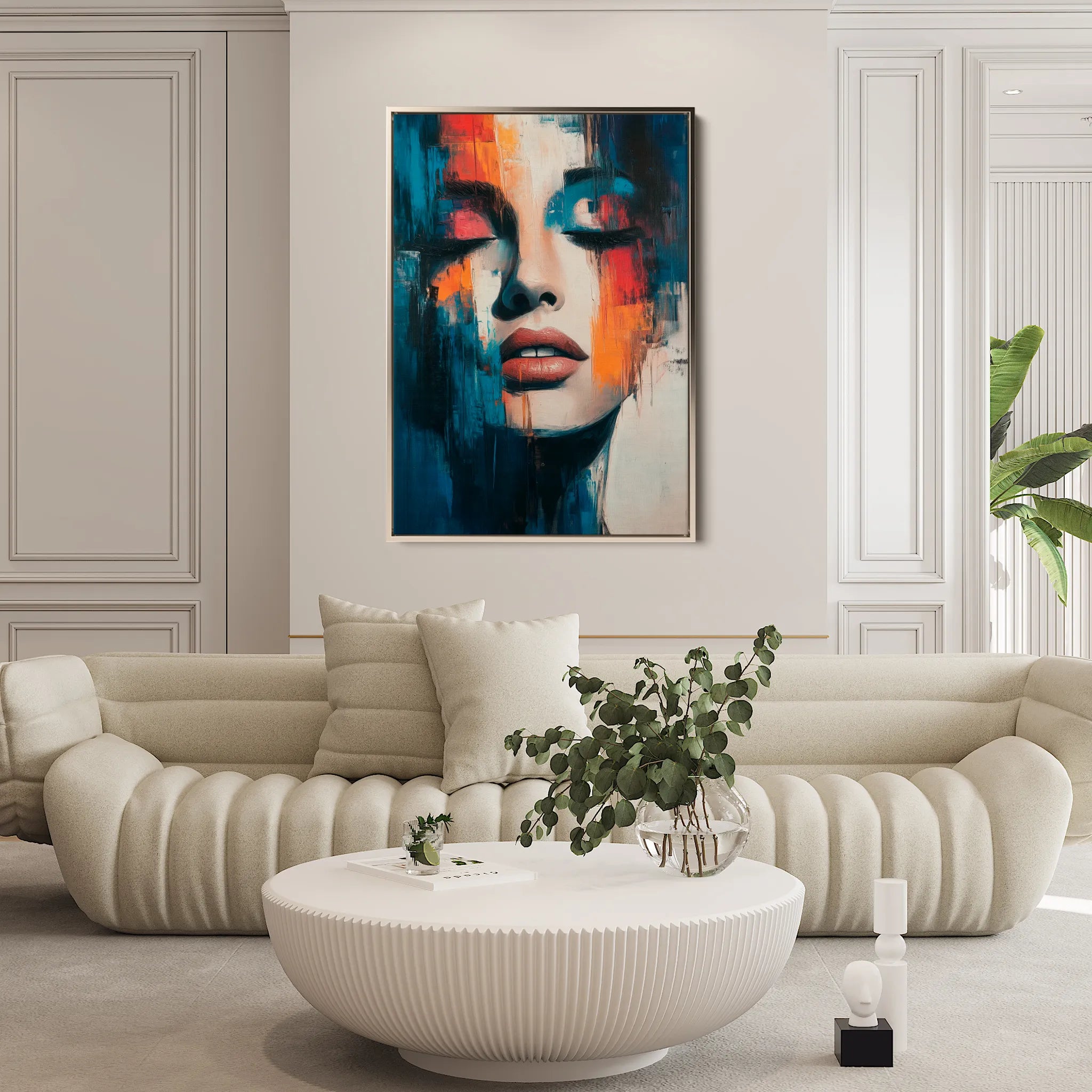Portrait 047 Canvas Art 60 x 40 cm / Black