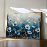 Floral 048 Canvas Art 60 x 40 cm / Black