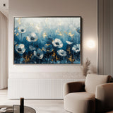 Floral 048 Canvas Art 60 x 40 cm / Black