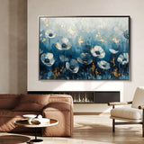 Floral 048 Canvas Art 60 x 40 cm / Black
