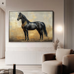 Horses 048 Canvas Art 60 x 40 cm / Black