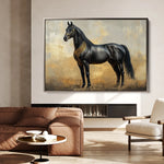 Horses 048 Canvas Art 60 x 40 cm / Black
