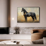 Horses 048 Canvas Art 60 x 40 cm / Black