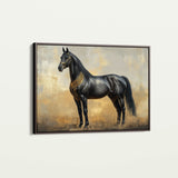 Horses 048 Canvas Art 60 x 40 cm / Black