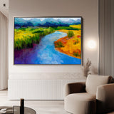 Landscape 048 Canvas Art 60 x 40 cm / Black