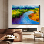 Landscape 048 Canvas Art 60 x 40 cm / Black