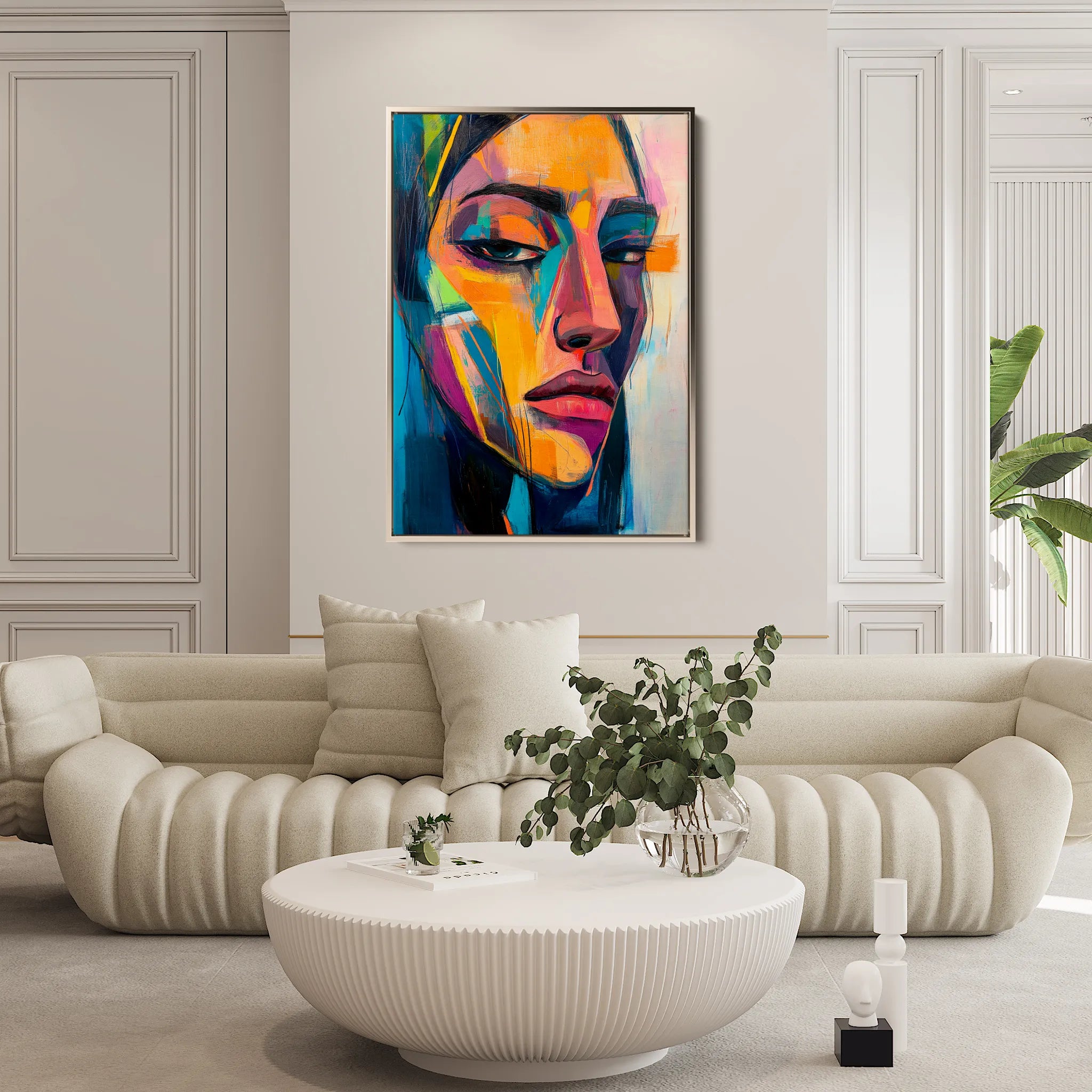 Portrait 048 Canvas Art 60 x 40 cm / Black